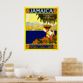 Vintages Jamaica-Reiseplakat Poster (Küche)