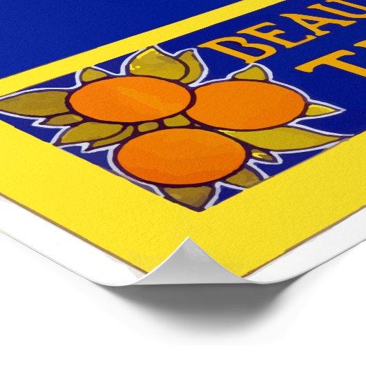 Vintages Jamaica-Reiseplakat Poster (Ecke)