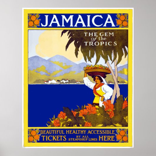 Vintages Jamaica-Reiseplakat Poster (Vorne)