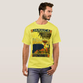 Vintages Jamaica Travel Illustration Poster T-Shirt (Vorne ganz)