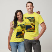 Vintages Jamaica Travel Illustration Poster T-Shirt (Unisex)
