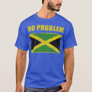 Vintages Jamaika-kein Problem Jamaikanische Flagge T-Shirt