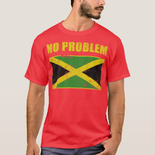 Vintages Jamaika-kein Problem Jamaikanische Flagge T-Shirt