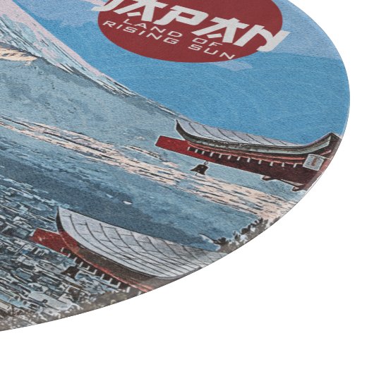 Vintages Japan - Fuji-Reise Schneidebrett (Ecke)