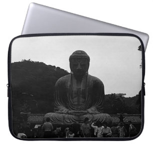 Vintages Japan Kamakura Buddha Touristen Laptopschutzhülle