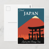 Vintages Japan Mount Fuji Reisen Postkarte (Vorne/Hinten)