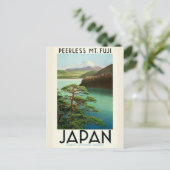 Vintages Japan Mount Fuji Reisen Postkarte (Stehend Vorderseite)