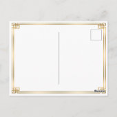 Vintages Japan Rohseide Weißer Peony Postkarte (Rückseite)