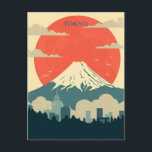 Vintages Japan tokyo Travel Aquarell Asien Postkarte<br><div class="desc">Vintag,  Retro,  Reisen,  modern,  Aquarell,  klassisch,  Japan,  Tokio,  Asien, </div>