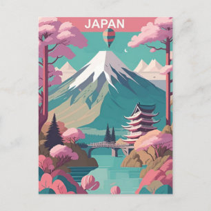 Vintages Japan tokyo Travel Aquarell Asien Postkarte
