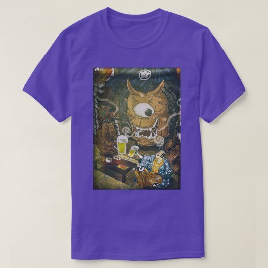 Vintages japanisches Bierposter T-Shirt (Design vorne)