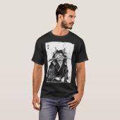 Vintages japanisches Chat-Design T-Shirt (Vorne ganz)