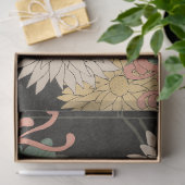 Vintages japanisches Chrysanthemum Floral 2 Decoup Seidenpapier (Geschenk)