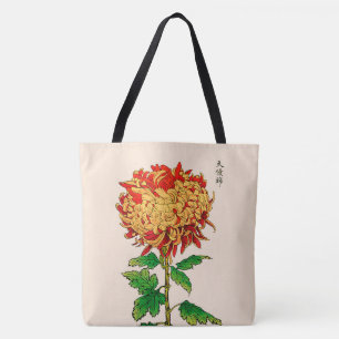 Vintages japanisches Chrysanthemum. Gold und Orang Tasche