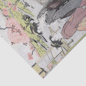 Vintages japanisches Damen-Seidenpapier Seidenpapier (Ausschnitt)