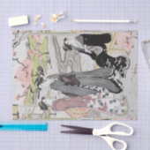 Vintages japanisches Damen-Seidenpapier Seidenpapier (Handwerk)