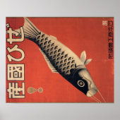 Vintages japanisches Fischplakat Poster (Vorne)