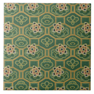 Vintages Japanisches Floral Fliese