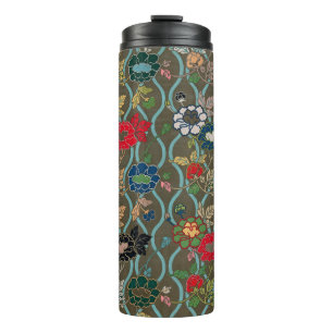 Vintages Japanisches Floral Thermosbecher