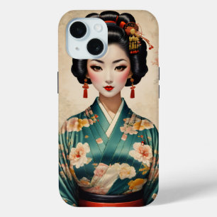 Vintages japanisches Geisha-Portrait Case-Mate iPhone Hülle