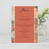 Vintages japanisches Hochzeitsmenü Menükarte (Stehend Vorderseite)