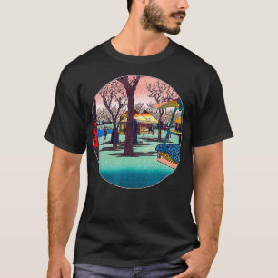 Vintages japanisches Holzhaus Art Pflaumengarten T-Shirt