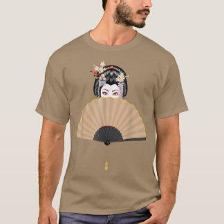 Vintages japanisches Kawaii Geisha Anime Girl in K T-Shirt