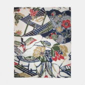 Vintages japanisches Kimono-Gewebe (Bingata) Fleecedecke (Vorderseite)