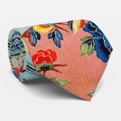 Vintages japanisches Kimono-Gewebe (Bingata) Krawatte (Gerollt)