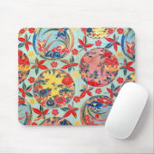 Vintages japanisches Kimono-Gewebe (Bingata) Mousepad (Mit Mouse)