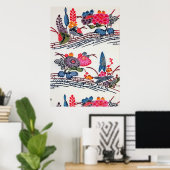 Vintages japanisches KIMONO-Muster Poster (Heimbüro)
