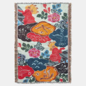Vintages japanisches Kimono Textile (Bingata) Decke (Vorderseite Vertikal)