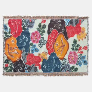 Vintages japanisches Kimono Textile (Bingata) Decke