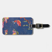 Vintages japanisches Kimono Textile (Bingata) Gepäckanhänger (Vorderseite horizontal)