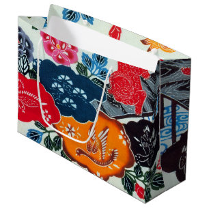 Vintages japanisches Kimono Textile (Bingata) Große Geschenktüte