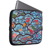 Vintages japanisches Kimono Textile (Bingata) Laptopschutzhülle (Vorne Rechts)