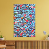 Vintages japanisches Kimono Textile (Bingata) Leinwanddruck (Insitu (Wohnzimmer))