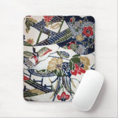 Vintages japanisches Kimono Textile (Bingata) Mousepad (Mit Mouse)