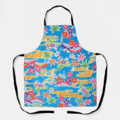 Vintages japanisches Kimono Textile (Bingata) Schürze (Vorderseite)