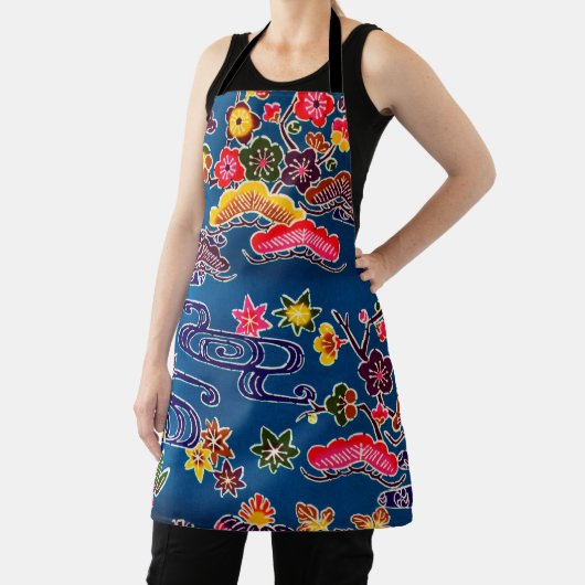 Vintages japanisches Kimono Textile (Bingata) Schürze (InSitu)