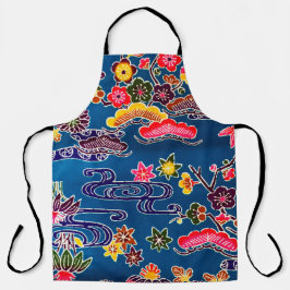 Vintages japanisches Kimono Textile (Bingata) Schürze