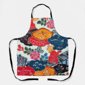 Vintages japanisches Kimono Textile (Bingata) Schürze (Vorderseite)