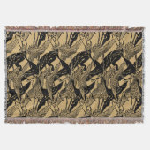 Vintages japanisches Kranmuster Decke (Vorderseite)