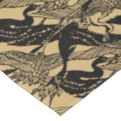 Vintages japanisches Kranmuster Tischdecke (Schrägansicht)