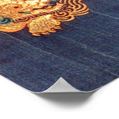 Vintages japanisches Löwenmuster Poster (Ecke)