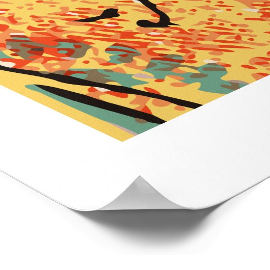 Vintages japanisches Mädchen Poster (Ecke)