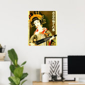 Vintages japanisches Mädchen Poster (Heimbüro)