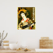 Vintages japanisches Mädchen Poster (Küche)