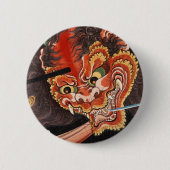 Vintages japanisches Monster: Oni King Shutendoji Button (Vorderseite)