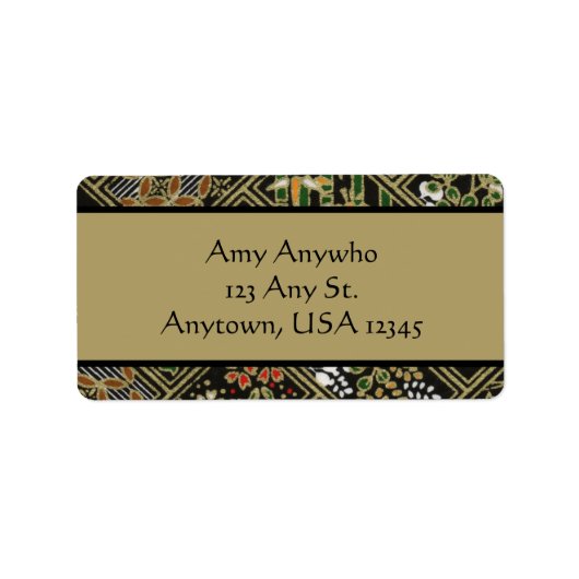 Vintages japanisches Muster Adressaufkleber (Vorne)